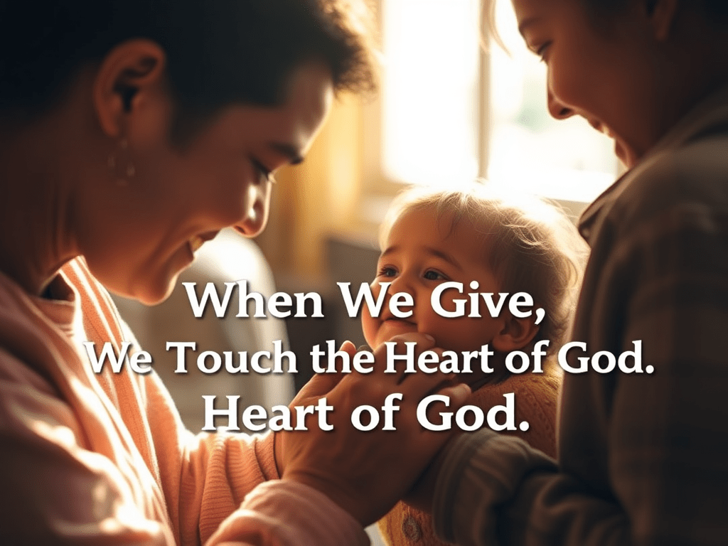When We Give, We Touch the Heart of&nbsp;God
